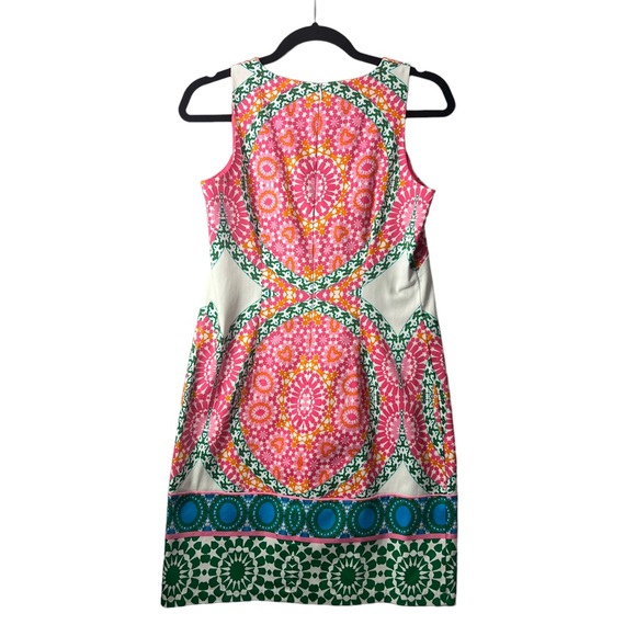 London Times Floral Tile Shift Dress - Size 2. - Picture 2 of 7